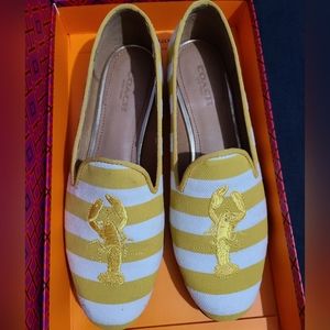 Coach Lobster Yellow Loafers